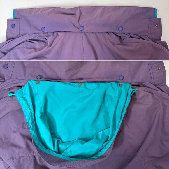 Vtg 90s Eddie Bauer Hooded Nylon Windbreaker Rain Jacket Mens Small - Picture 5 of 16